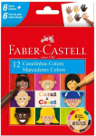 Canetinha, Faber-Castell, Caras & Cores, 15.0112CCZF, 6 Cores + 6 Tons de Pele