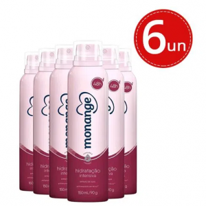 Kit com 6 Unidades Desodorante Aerosol Monange Hidratação Intensiva 90g