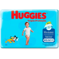 Fralda Huggies Tripla Proteção Mega XG 32 Unidades