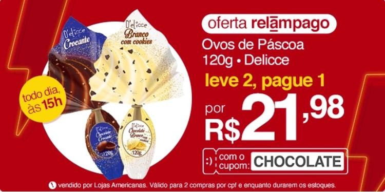 2 UNIDADES de: Ovo De Páscoa 120g Delicce