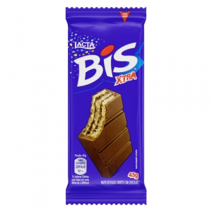 6 Unidades - Bis Lacta Xtra Chocolate Ao Leite 45g