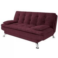 Sofá-Cama Linoforte New Melissa com Tecido Suede Pena