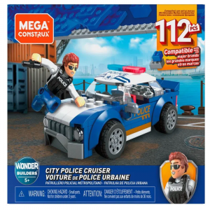 Blocos de Encaixe Mega Construx Wonder Builders Carro de Polícia - Mattel