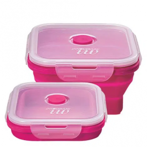 Kit 2 Potes Innovaware Silicone Quadrado