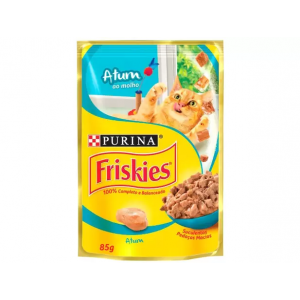 2 Unidades Ração Úmida para Gato Adulto Sachê - Friskies Atum ao Molho 85g