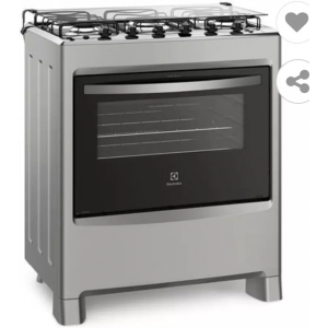 Fogão Electrolux 5 Bocas 76LSU com Queimadores Robustos – Silver