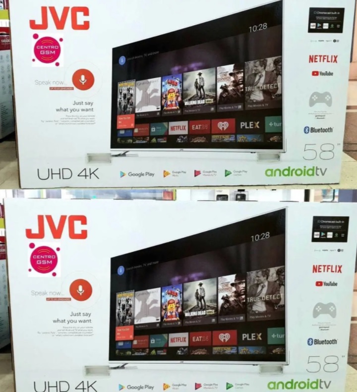 Smart TV 4K HQLED 58” JVC LT-58MB708 Android – Wi-Fi Bluetooth HDR 4 HDMI 3 USB