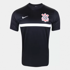Camisa Corinthians Treino 20/21 Nike Masculina - Preto+Branco