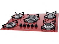 Cooktop 5 Bocas Suggar Vermelho Gás GLP – Tripla-Chama FG5305VM – Magazine