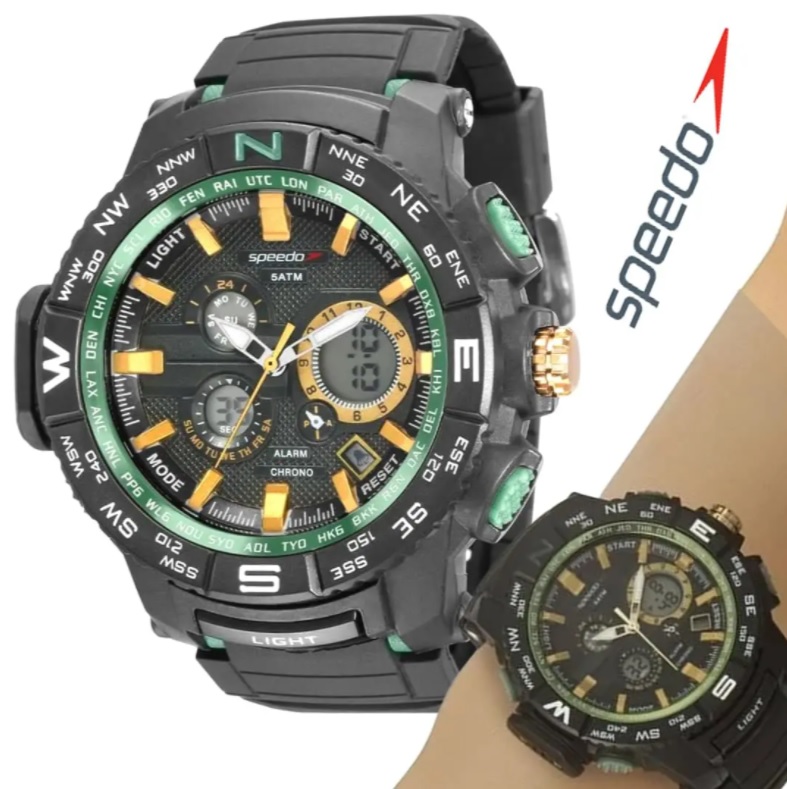 Relógio 81118G0EVNP5, Speedo, Masculino, Preto