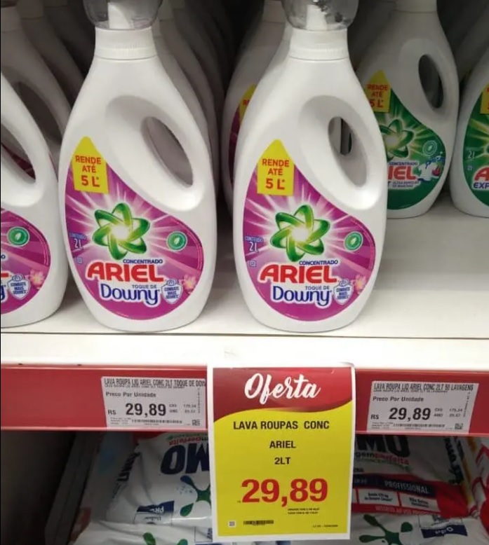 Sabão Líquido Ariel com Toque De Downy – Concentrado 2L