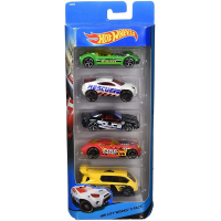 Pacote 5 Carros Sortidos - Hot Wheels - Mattel - não é possível escolher as cores