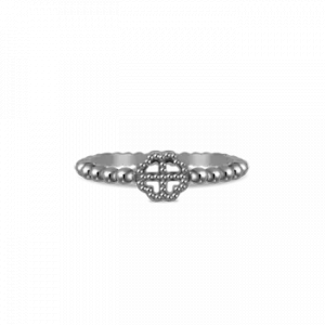 Anel Life Trevo com Banho Ródio Negro (Coleção Patuás) - Vivara