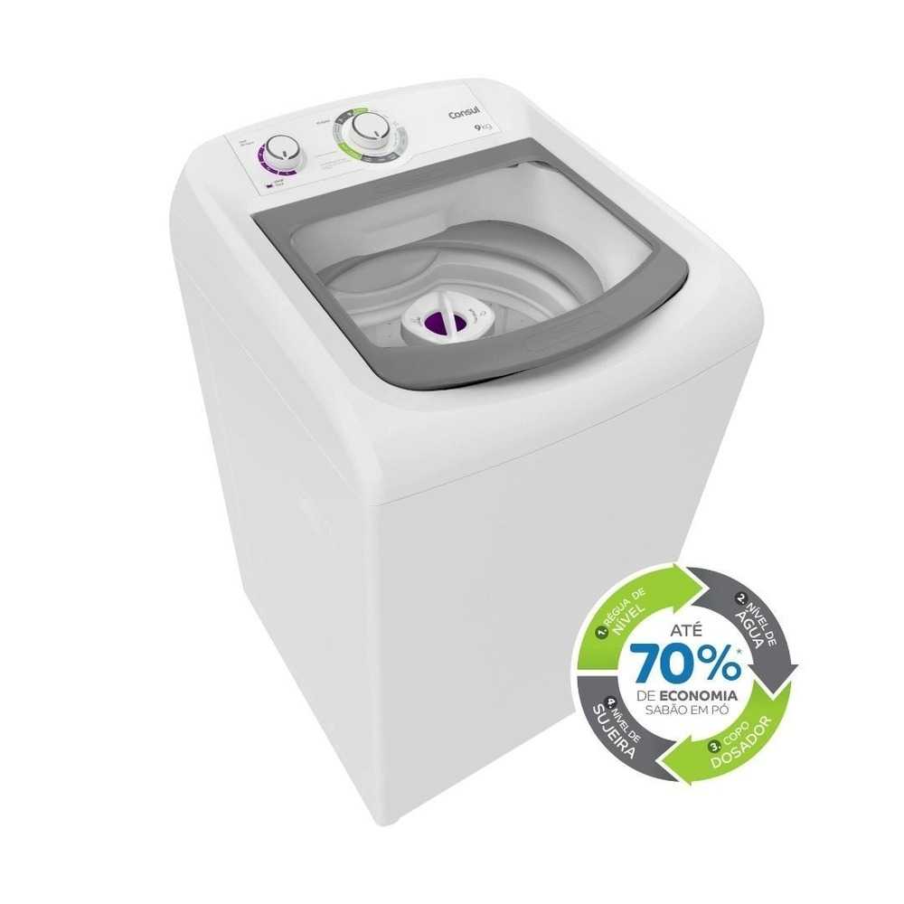 Lavadora de Roupas Consul 9Kg CWB09 Branca – 220V