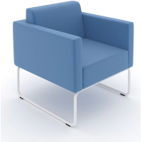 Poltrona Trevi Azul E Branca na Etna