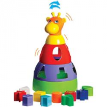 Brinquedo Educativo Girafa Didática com Blocos Merco Toys