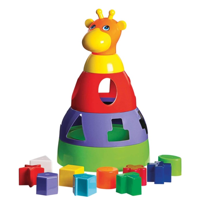 Brinquedo Educativo Girafa Didática com Blocos Merco Toys