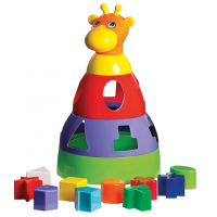 Brinquedo Educativo Girafa Didática com Blocos - Merco Toys