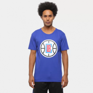 Camiseta NBA Los Angeles Clippers Logo Masculina - Azul