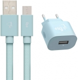 Kit Cabo Micro USB + Carregador Emborrachado