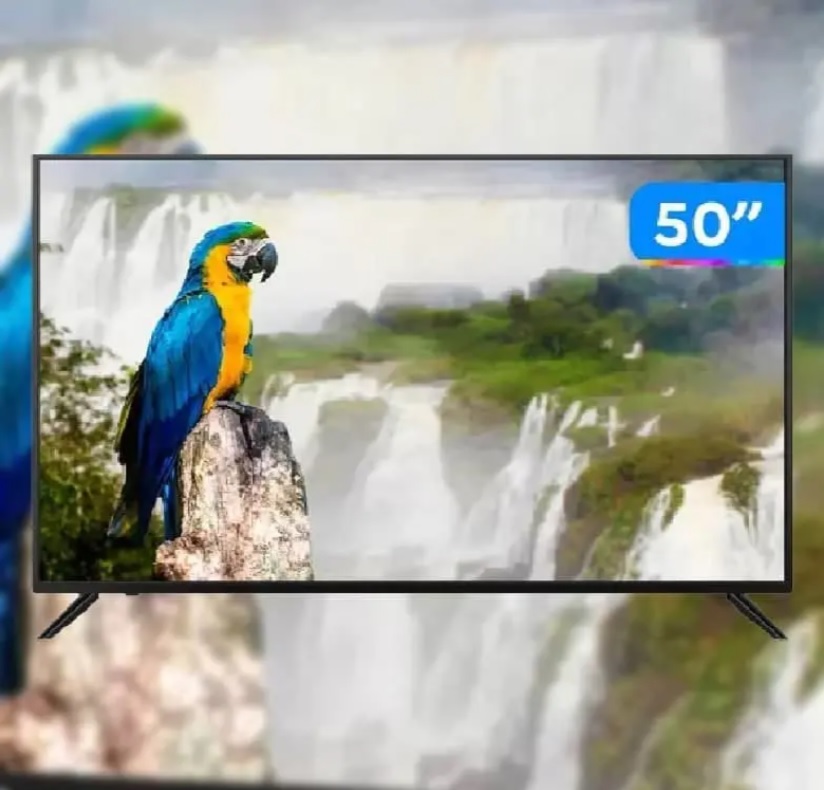 Smart TV 4K HQLED 50” JVC LT-50MB708 Android – Wi-Fi Bluetooth HDR 4 HDMI 3 USB