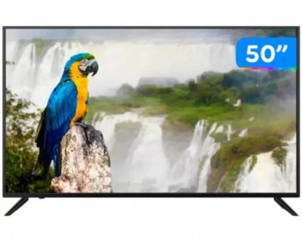 Smart TV 4K HQLED 50” JVC LT-50MB708 Android – Wi-Fi Bluetooth HDR 4 HDMI 3 USB