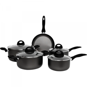 Jogo de Panelas 5 Peças Antiaderente Nostra Grafite - Casual Home BY Brinox