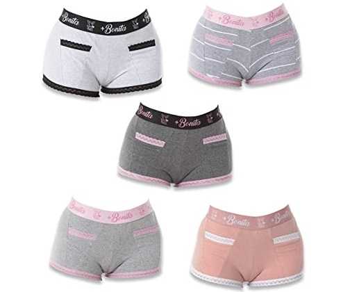 Kit com 5 Shortinhos Bang Bang Algodão Penteado