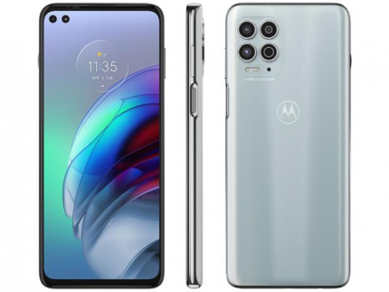 Smartphone Motorola Moto G100 256GB Luminous Sky – 5G 12GB RAM 6,7” Câm. Quádrupla + Selfie Dupla