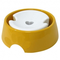 Bebedouro Plástica Pop Pelos Longos N.3, 1,000ml Amarelo Furacão Pet Para Cães