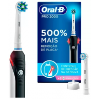 Escova de Dente Elétrica Recarregável Oral-B - Pro 2000 2 Refis