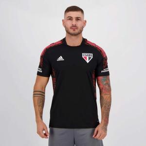 Camisa Adidas São Paulo Treino 2021 com Patrocínio - Masculino