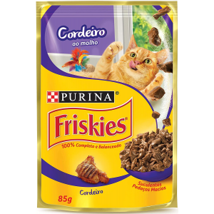 4 unidades Ração Úmida para Gatos Adultos Frango e Fígado Nestlé Purina Friskies - 85g