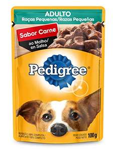 [PRIME] Ração Úmida Para Cachorros Pedigree Sachê Carne ao Molho Adultos Raças Pequenas 100g