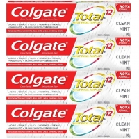 Creme Dental Colgate Total 12 Clean Mint 90g , Kit Com 4 Unidades