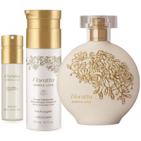 Combo Floratta Simple Love: Desodorante Colônia 75ml + Body Spray 100ml + Loção Hidratante Desodorante 200ml