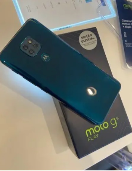 Smartphone Motorola Moto G9 Play 64GB Verde – Turquesa 4GB RAM 6,5” Câm. Tripla + Selfie 8MP