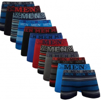 Kit 12 Cuecas Boxer Microfibra Men Sem costura