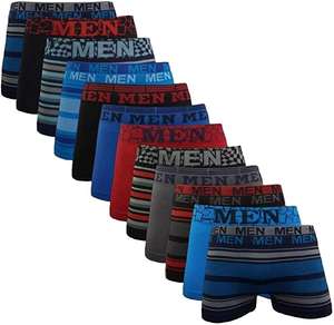 [Prime] Kit 12 Cuecas Boxer Microfibra Men Sem costura