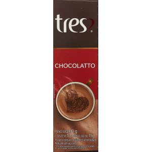 Cápsula de Bebida Cremosa Chocollato Tres 3 Corações - 10 Unidades