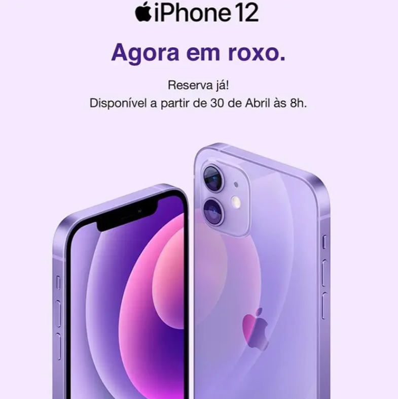 iPhone 12 Apple 64GB Roxo Tela 6,1” 12 MP iOS