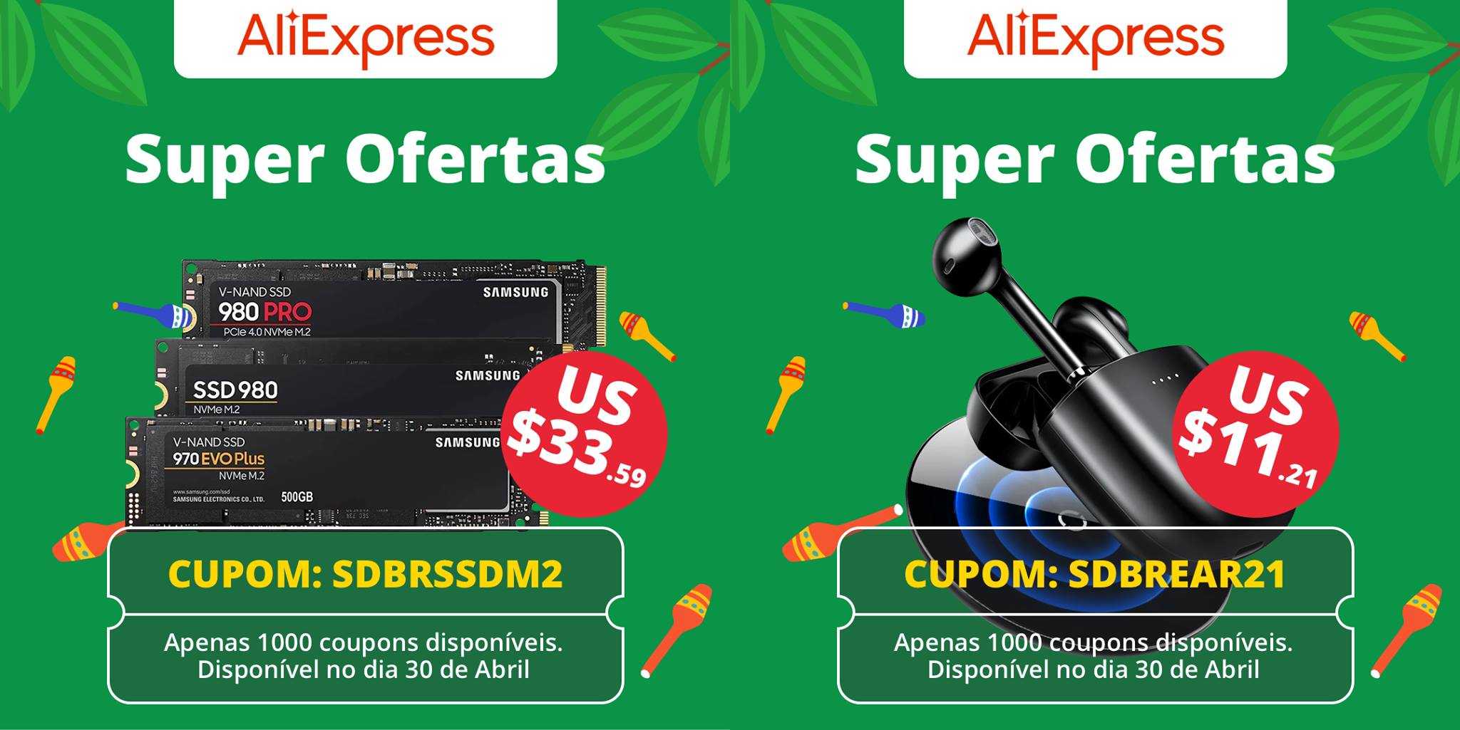 ???? PROMOÇÃO DE HOJE 30 de ABRIL às 21h Aliexpress