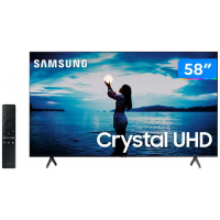 Smart TV 4K Crystal UHD 58” Samsung UN58TU7020GXZD - Wi-Fi Bluetooth HDR10+ 2 HDMI 1 USB - TV 4K Ultra HD