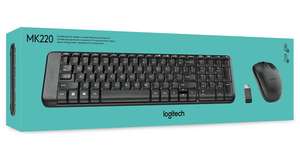 [PRIME] Combo Teclado e Mouse sem fio Logitech MK220 com Design Compacto