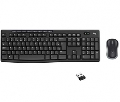 Combo Teclado e Mouse sem fio Logitech MK270 com Teclas de Mídia de Fácil Acesso, Conexão USB, Pilhas Inclusas e Layout ABNT2