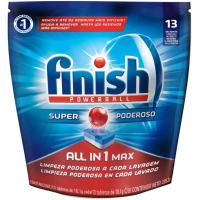 4 unidades Tabletes Detergente Para Lava-Louças Finish Powerball - 13 Tabletes