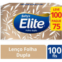 Lenços de Papel Elite Dupla Face - 100 Folhas