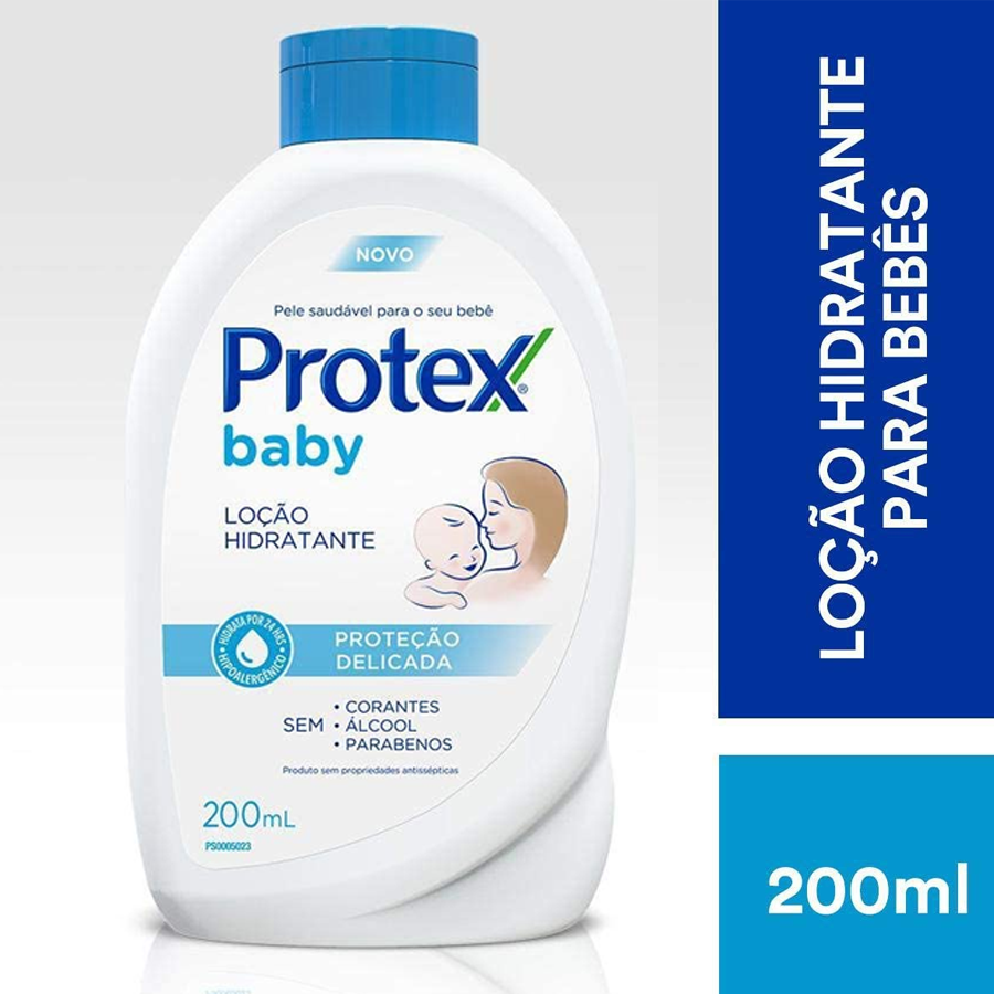 Loção Hidratante para Bebês Protex Baby Delicate Care 200ml