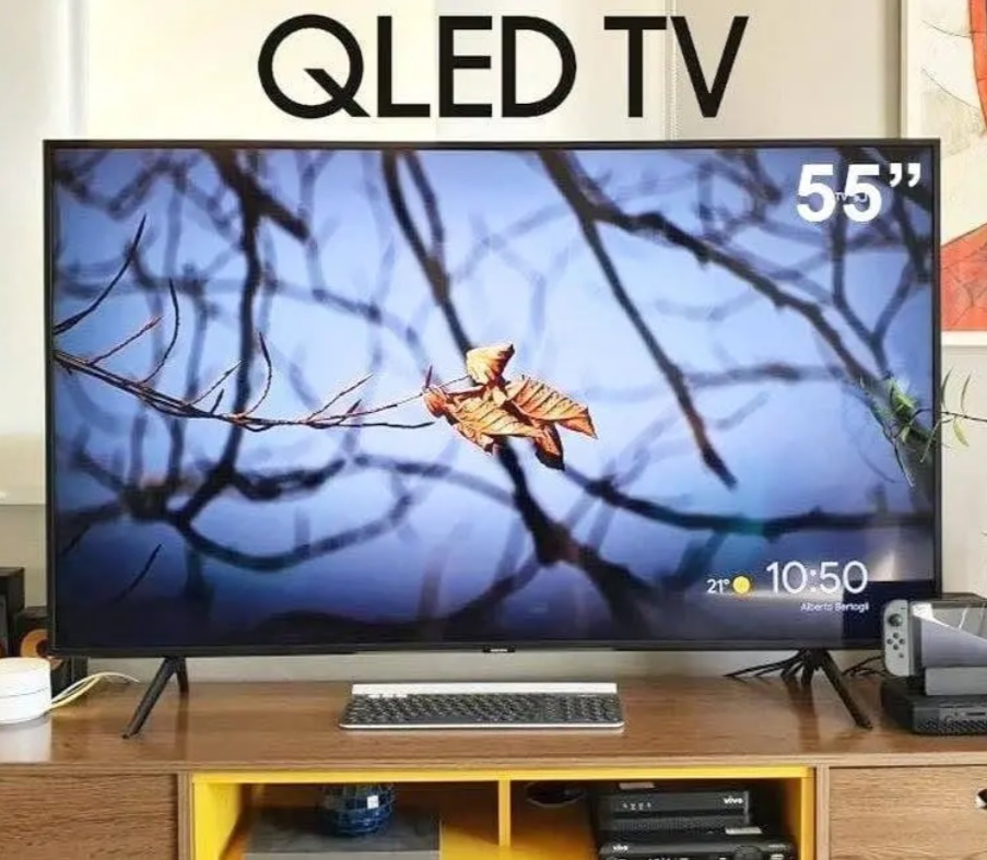 Smart TV 4K QLED 55” Samsung Q60TA Wi-Fi Bluetooth – Pontos Quânticos Alexa Built In Modo Ambiente