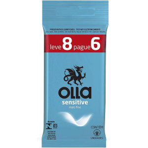 2 Pacotes Preservativo Olla Sensitive Leve 8 Pague 6